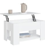 VidaXL Salontafel 79x49x41 cm bewerkt hout wit