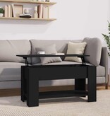 VidaXL Salontafel 101x49x52 cm bewerkt hout zwart