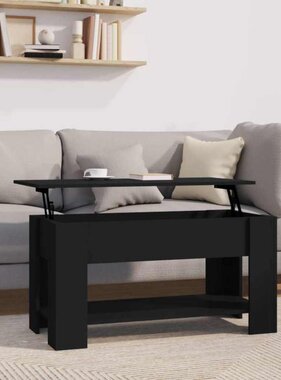 VidaXL Salontafel 101x49x52 cm bewerkt hout zwart
