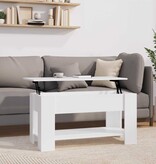 VidaXL Salontafel 101x49x52 cm bewerkt hout wit