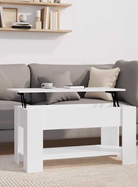 VidaXL Salontafel 101x49x52 cm bewerkt hout wit