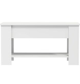 VidaXL Salontafel 101x49x52 cm bewerkt hout wit
