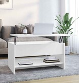 VidaXL Salontafel 80x50x40 cm bewerkt hout wit