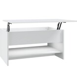 VidaXL Salontafel 80x50x40 cm bewerkt hout wit