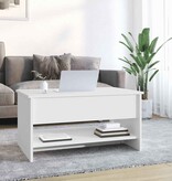 VidaXL Salontafel 80x50x40 cm bewerkt hout wit