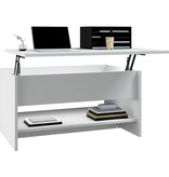 VidaXL Salontafel 80x50x40 cm bewerkt hout wit