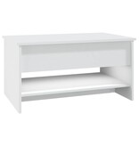 VidaXL Salontafel 80x50x40 cm bewerkt hout wit