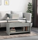 VidaXL Salontafel 102x50x52,5 cm bewerkt hout betongrijs