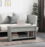 VidaXL Salontafel 102x50x52,5 cm bewerkt hout betongrijs