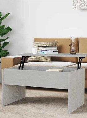 VidaXL Salontafel 80x50,5x41,5 cm bewerkt hout betongrijs