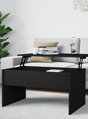 VidaXL Salontafel 80x50,5x41,5 cm bewerkt hout zwart