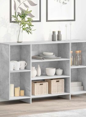 VidaXL Dressoir 120x30x75 cm bewerkt hout betongrijs