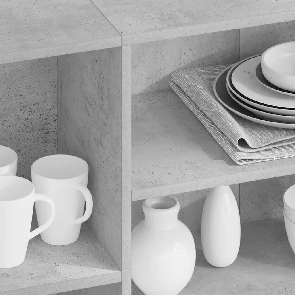 VidaXL Dressoir 120x30x75 cm bewerkt hout betongrijs