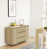 VidaXL Dressoir met 3 lades 120x41x75 cm spaanplaat sonoma eikenkleur