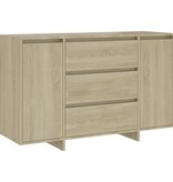 VidaXL Dressoir met 3 lades 120x41x75 cm spaanplaat sonoma eikenkleur