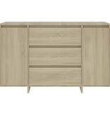 VidaXL Dressoir met 3 lades 120x41x75 cm spaanplaat sonoma eikenkleur