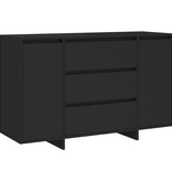 VidaXL Dressoir met 3 lades 120x41x75 cm bewerkt hout zwart