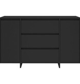 VidaXL Dressoir met 3 lades 120x41x75 cm bewerkt hout zwart