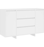 VidaXL Dressoir met 3 lades 120x41x75 cm bewerkt hout wit