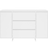 VidaXL Dressoir met 3 lades 120x41x75 cm bewerkt hout wit