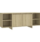 VidaXL Tv-meubel 130x35x50 cm bewerkt hout sonoma eikenkleurig