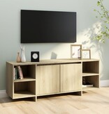 VidaXL Tv-meubel 130x35x50 cm bewerkt hout sonoma eikenkleurig