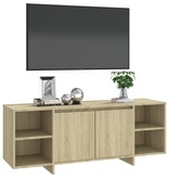 VidaXL Tv-meubel 130x35x50 cm bewerkt hout sonoma eikenkleurig