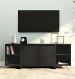 VidaXL Tv-meubel 130x35x50 cm bewerkt hout zwart