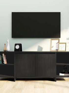 VidaXL Tv-meubel 130x35x50 cm bewerkt hout zwart