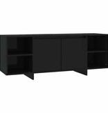 VidaXL Tv-meubel 130x35x50 cm bewerkt hout zwart