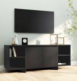 VidaXL Tv-meubel 130x35x50 cm bewerkt hout zwart