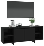 VidaXL Tv-meubel 130x35x50 cm bewerkt hout zwart
