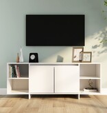 VidaXL Tv-meubel 130x35x50 cm bewerkt hout wit
