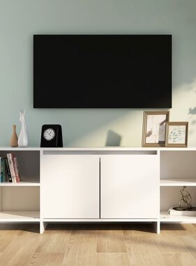 VidaXL Tv-meubel 130x35x50 cm bewerkt hout wit