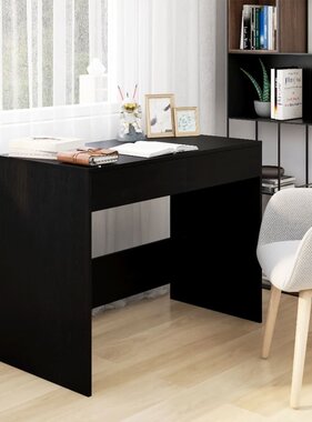 VidaXL Bureau 101x50x76,5 cm bewerkt hout zwart
