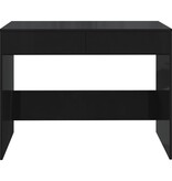 VidaXL Bureau 101x50x76,5 cm bewerkt hout zwart