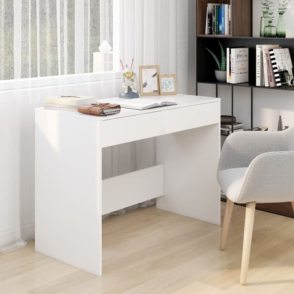 VidaXL Bureau 101x50x76,5 cm spaanplaat wit