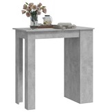 VidaXL Bartafel met opbergrek 102x50x103,5 cm spaanplaat betongrijs