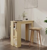 VidaXL Bartafel met schap 102x50x103,5 cm hout sonoma eikenkleur