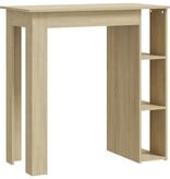 VidaXL Bartafel met schap 102x50x103,5 cm hout sonoma eikenkleur