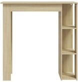 VidaXL Bartafel met schap 102x50x103,5 cm hout sonoma eikenkleur