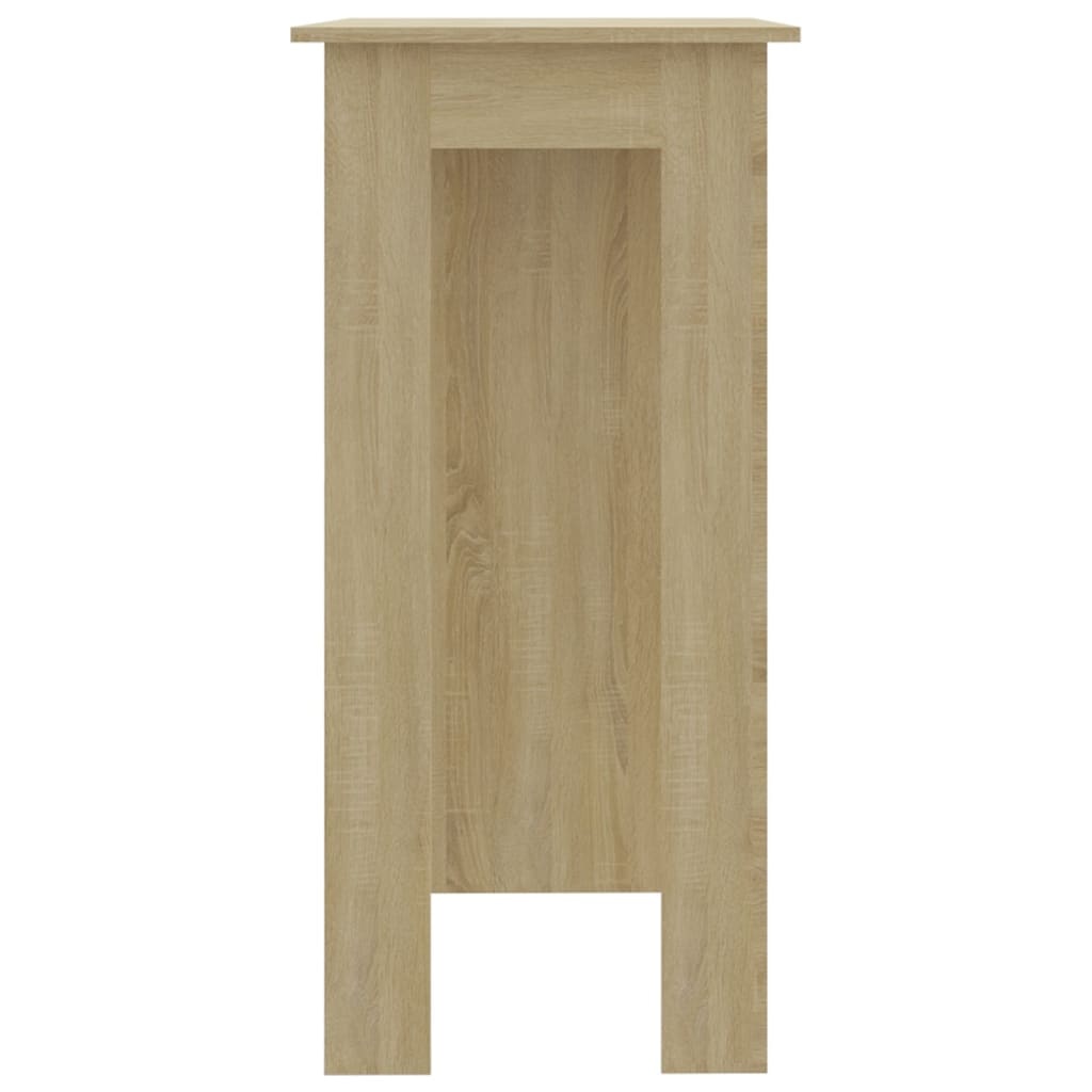VidaXL Bartafel met schap 102x50x103,5 cm hout sonoma eikenkleur