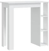 VidaXL Bartafel met schap 102x50x103,5 cm spaanplaat wit