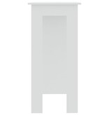 VidaXL Bartafel met schap 102x50x103,5 cm spaanplaat wit