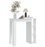 VidaXL Bartafel met schap 102x50x103,5 cm spaanplaat wit