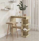 VidaXL Bartafel met opbergrek 100x50x101,5 cm hout sonoma eiken