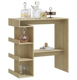 VidaXL Bartafel met opbergrek 100x50x101,5 cm hout sonoma eiken