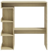 VidaXL Bartafel met opbergrek 100x50x101,5 cm hout sonoma eiken