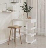 VidaXL Bartafel met opbergrek 100x50x101,5 cm spaanplaat wit