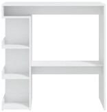 VidaXL Bartafel met opbergrek 100x50x101,5 cm spaanplaat wit